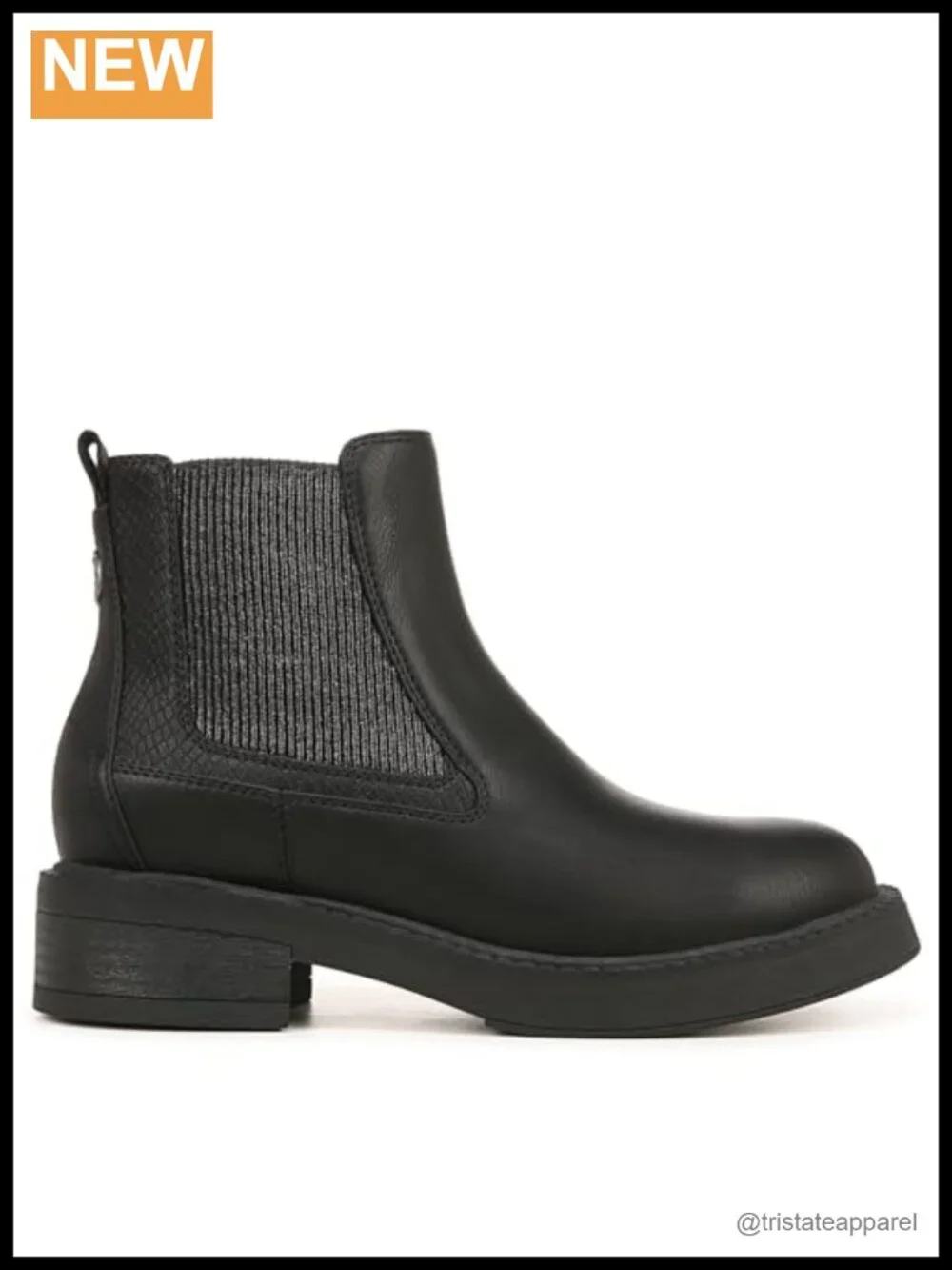 Women's Chelsea Ankle Bootie with Inside Zipper, Faux Leather